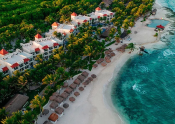 Aerial view of El Dorado Royale in Riviera Maya, Mexico, an all-inclusive resort that offers multiple venues and accommodations for Indian destination weddings. Aerial view of El Dorado Royale in Riviera Maya, Mexico, an all-inclusive resort that offers multiple venues and accommodations for Indian destination weddings.