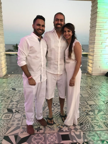 Ateet Ahuja, founder of Indian Destination Wedding, with clients Anuj and Shruthi at Moon Palace The Grand Cancun during their wedding week. Ateet Ahuja, founder of Indian Destination Wedding, with clients Anuj and Shruthi at Moon Palace The Grand Cancun during their wedding week.