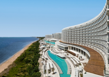 Aerial view of Moon Palace The Grand Cancun showcasing the luxury all-inclusive resort and beachfront setting for Indian weddings in Cancun. Aerial view of Moon Palace The Grand Cancun showcasing the luxury all-inclusive resort and beachfront setting for Indian weddings in Cancun.